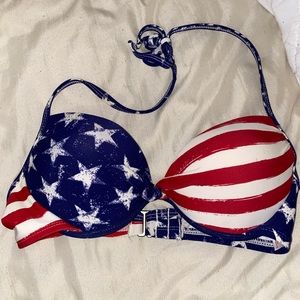 CUTE 4th of July Flag swim top. Red,White,Blue America Flag